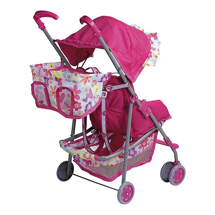 Adora Doll Accessories Adjustable Handle Deluxe Toy Play Stroller with free Diaper & Carriage Bag for Kids 2 years & up