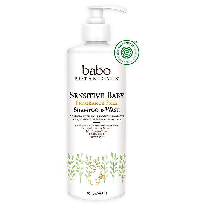 Babo Botanicals® 16 fl. oz. Sensitive Baby Fragrance-Free Shampoo & Wash