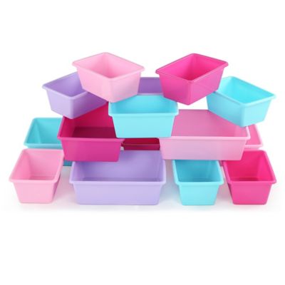 pink and purple toy organizer