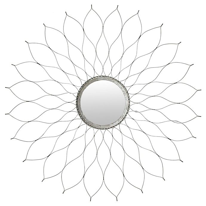 Safavieh Flower Wall Mirror in Silver