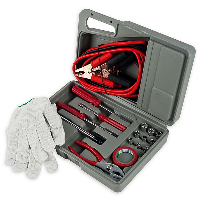 Stalwart® Emergency Roadside 30-Piece Assistance Kit in Grey