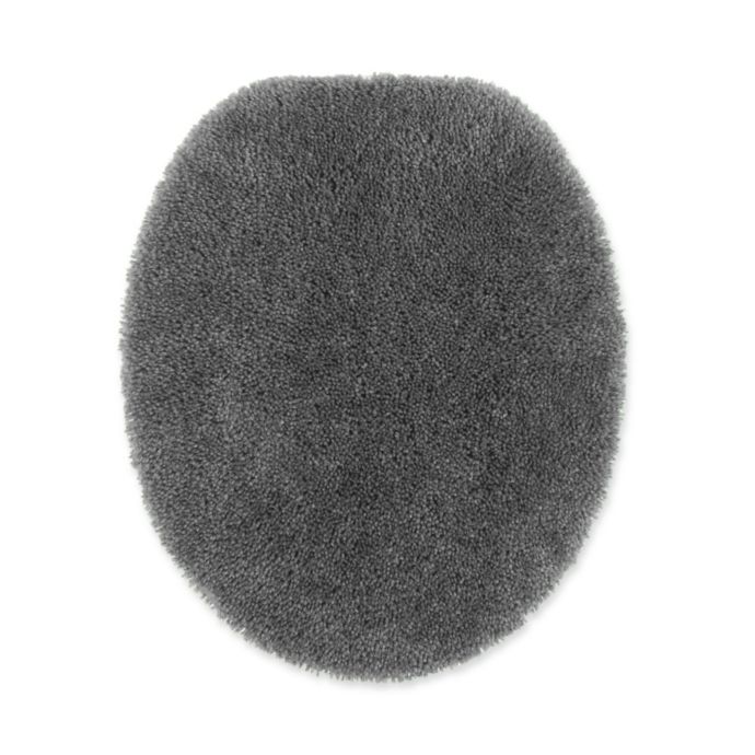 Grey Gray Plush Toilet Top Lid Cover Rug Bathroom Accessory Comforel Nylon NEW 