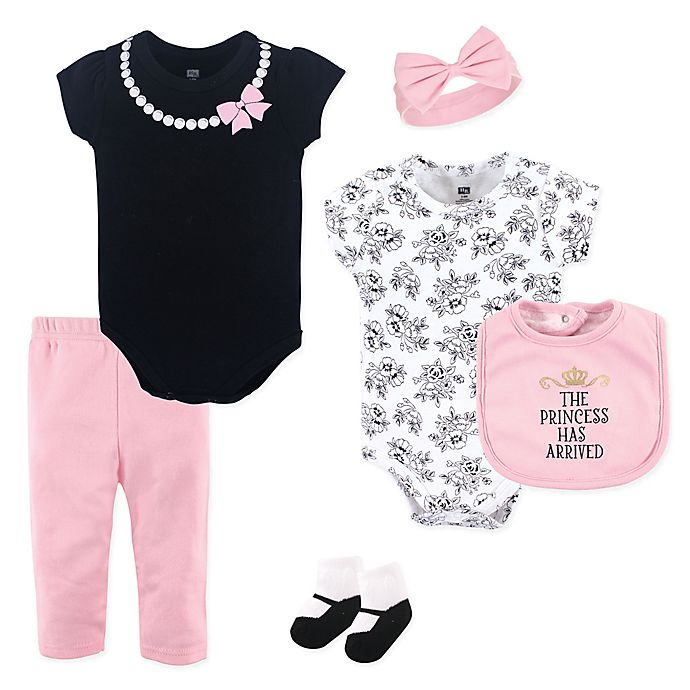 Hudson Baby® 6-Piece Princess Layette Set in Pink