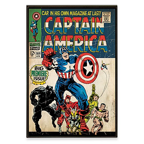 Captain America Marvel Comic Book Wall Décor Plaque