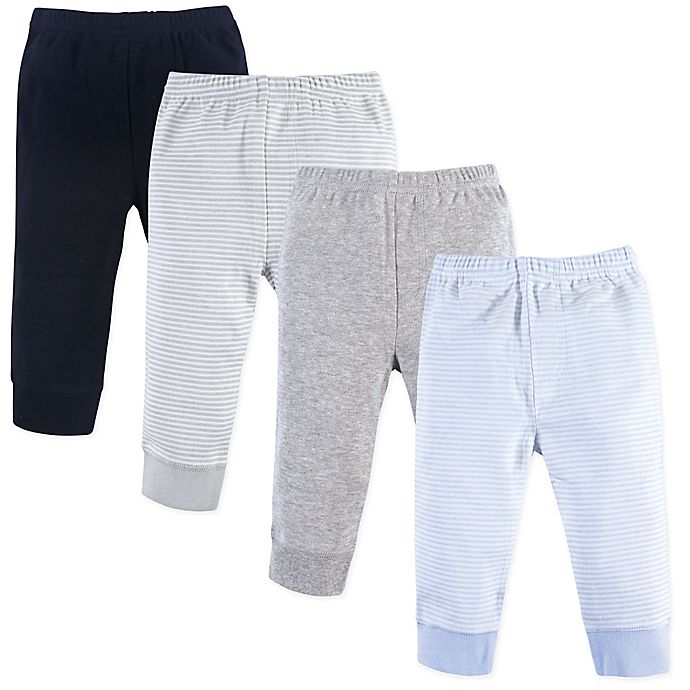 Luvable Friends® 4-Pack Pants Set in Blue/Grey
