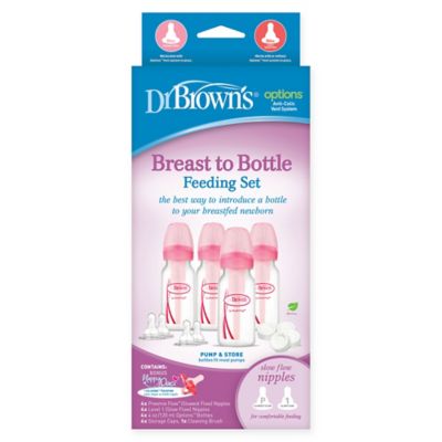 dr brown's breast to bottle feeding set