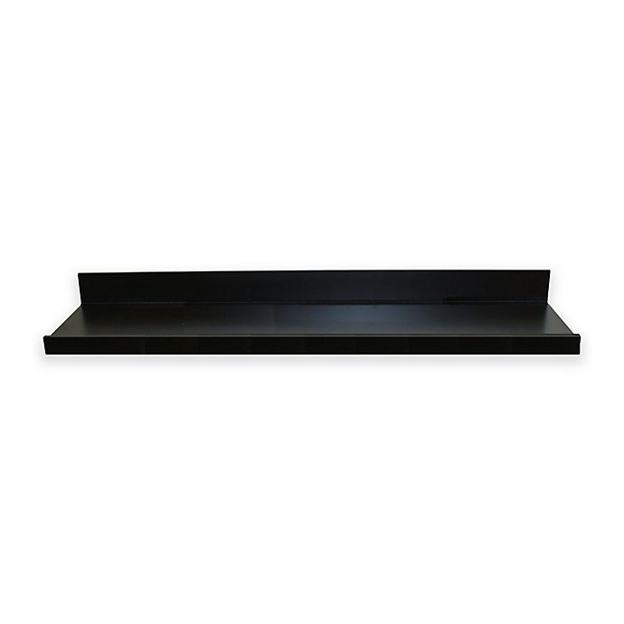 24-Inch x 4.5-Inch Wooden Ledge Shelf in Black