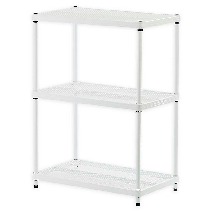 Design Ideas® MeshWorks® 3-Tier Steel Wire Shelving in White