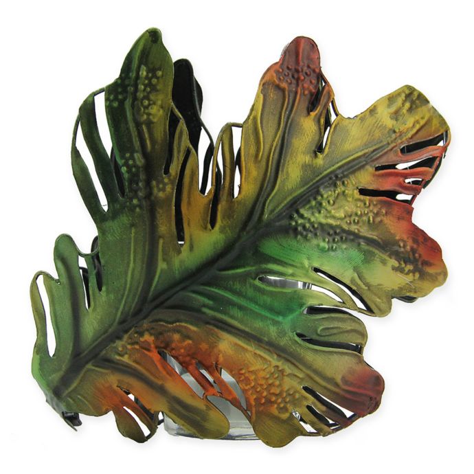 Roman Oak Leaf Metal Multicolor Votive Holder Bed Bath & Beyond