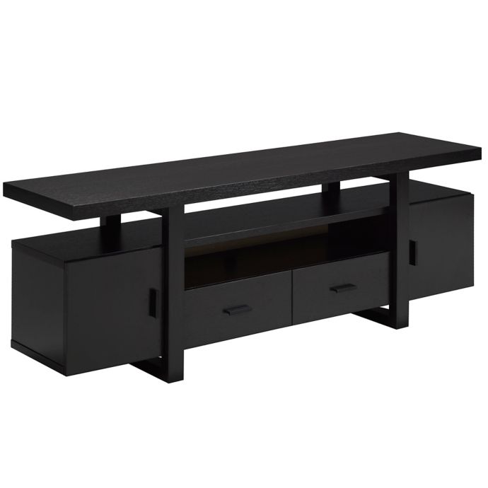 Brassex Inc 60Inch TV Stand with Storage in Dark Cherry Bed Bath & Beyond