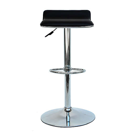 Faux Leather Swivel 34 65 Inch Airlift, Black Airlift Bar Stools