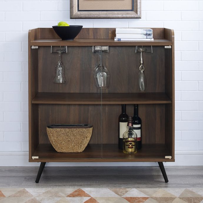 This Low Mid Century Modern Display Case Is Featured In A Solid Wood With A Glossy Wal Modern Sliding Glass Doors Mid Century Modern Buffet Wood Doors Interior