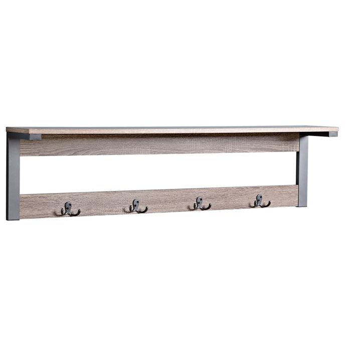 Homestar Wall Mounted Coat Rack in Grey/Brown Bed Bath & Beyond