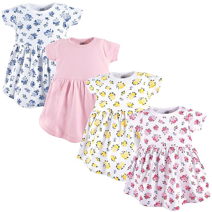 Luvable Friends® 4-Pack Floral Dresses in Pink