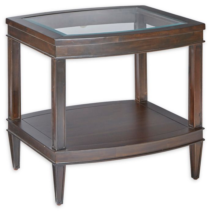 Madison Park Signature Dunkin End Table in Morocco Brown | Bed Bath ...