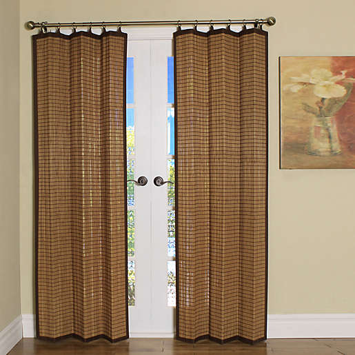 Easy Glide All Natural Bamboo Ring Top, Outdoor Bamboo Panel Curtains