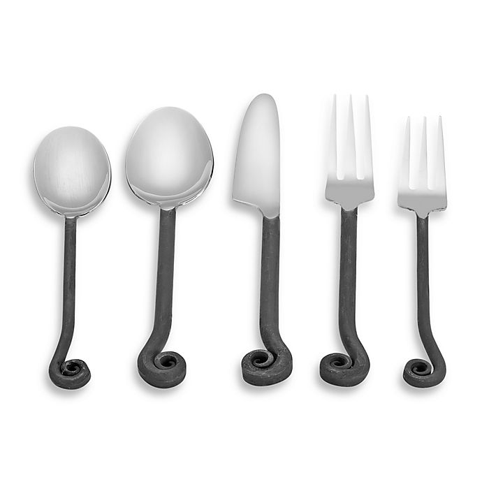 5 Pieces Gourmet Settings Stainless Flatware Treble Clef 18/10 