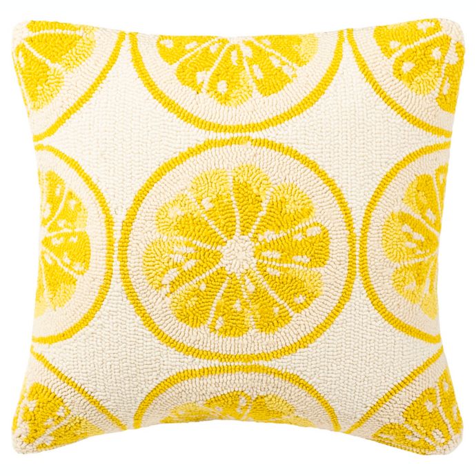 Safavieh Lemon Squeeze Indoor Outdoor Throw Pillow In Yellow White Bed Bath Beyond