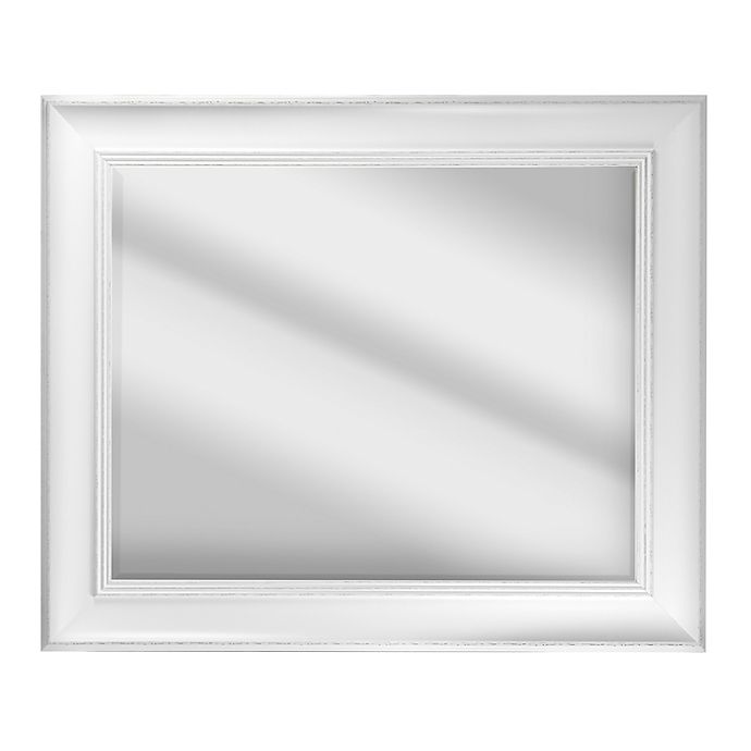 Albright 34 in W Framed Vanity Wall Mirror in Winter L x 30 in