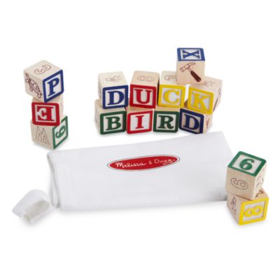 melissa & doug classic abc block cart