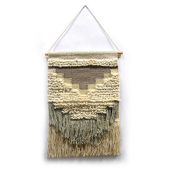 Woven Textured Tapestry in Cream