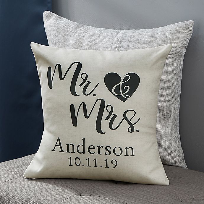 Personalized Elegant Couple Throw Pillow