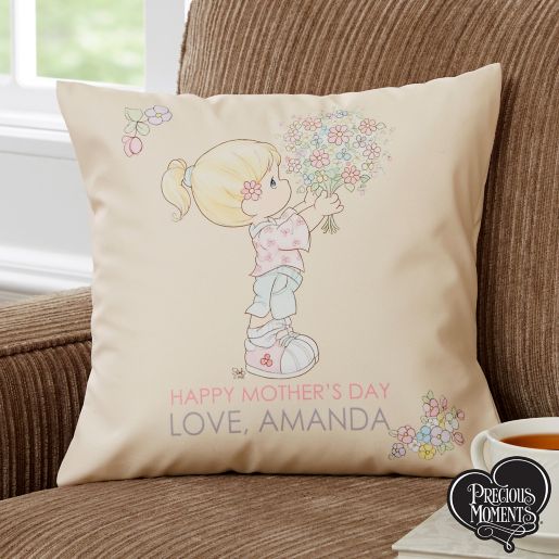 Personalized Precious Moments Flower Bouquet Throw Pillow Buybuy Baby