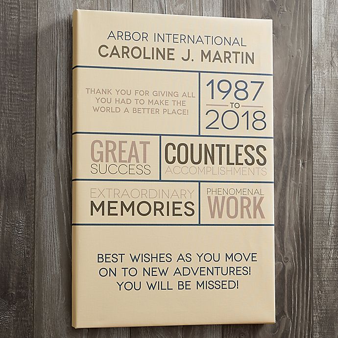 Personalized Retirement Wishes Canvas