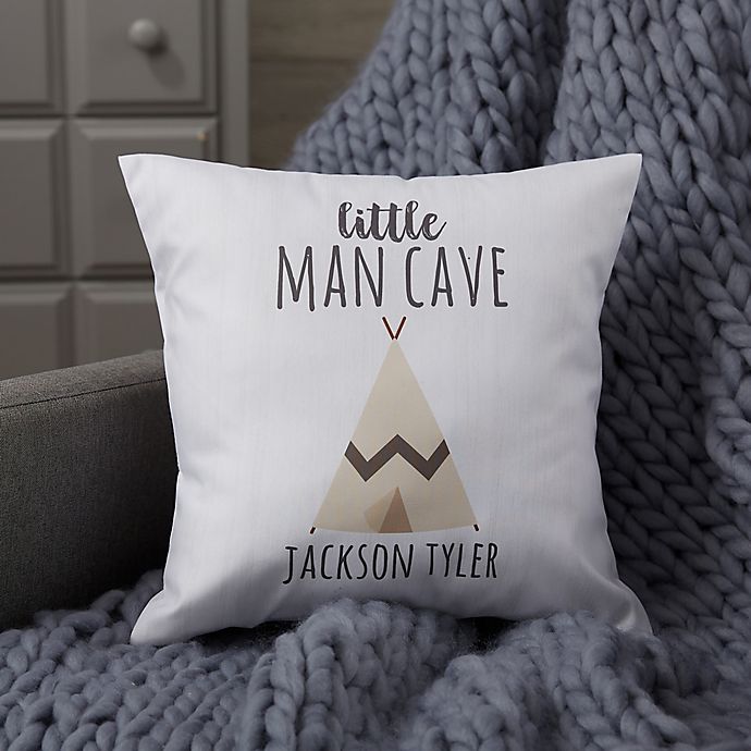 Personalized Woodland Adventure Teepee Baby Throw Pillow