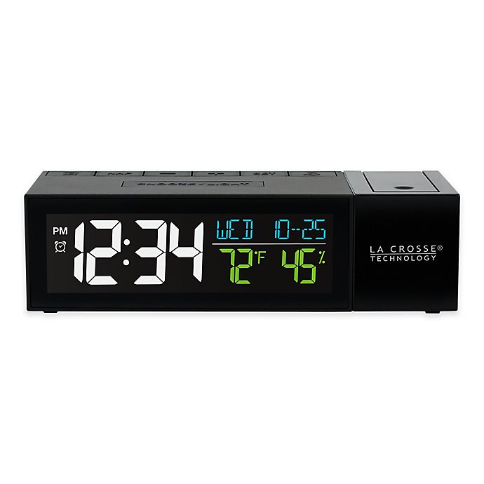 La Crosse Technology Pop-Up Projection Alarm Clock in Black