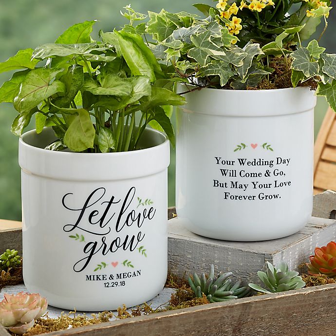 Let Love Grow Personalized Outdoor Flower Pot