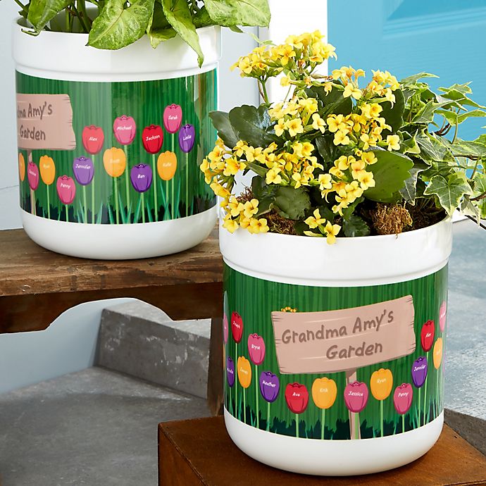 Grandma's Garden Personalized Outdoor Flower Pot
