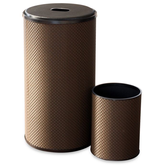Lamont Home™ Basketweave Hamper and Waste Basket Set Bed Bath & Beyond