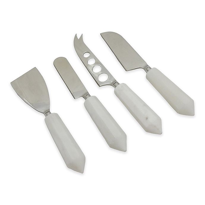 New  Acacia Server Board Set with Cheese Knives Core Kitchen Marbel 
