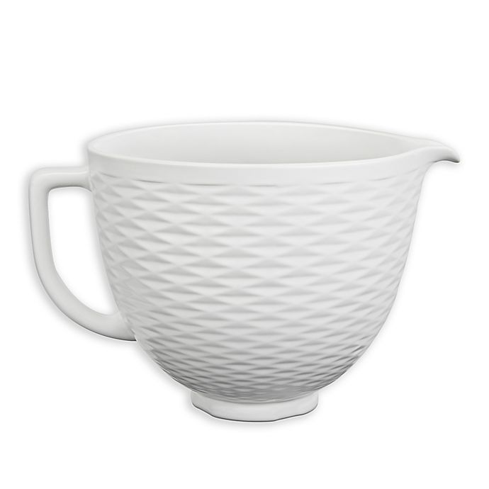KitchenAid® 5-Quart Textured Ceramic Bowl in White