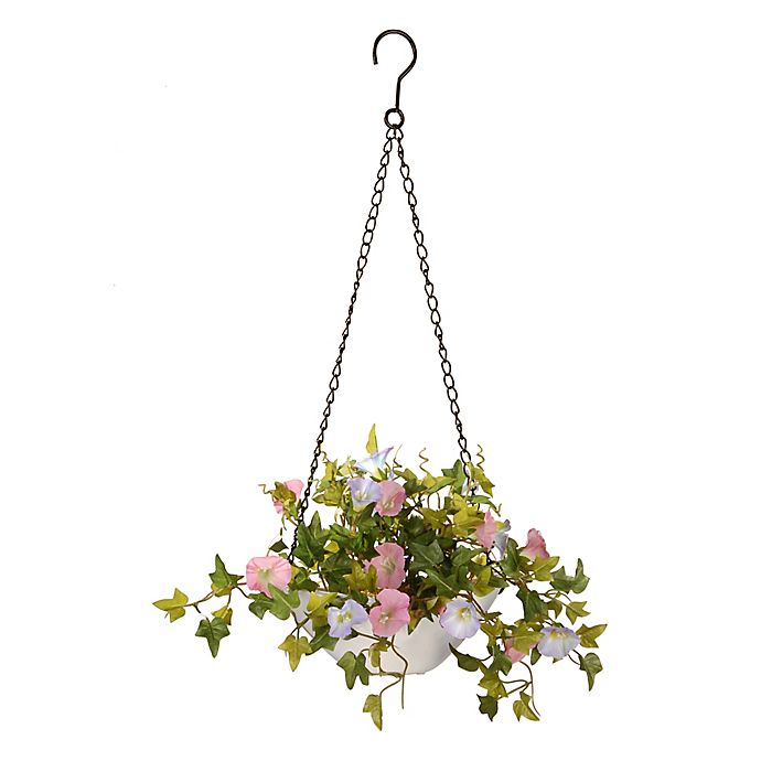 National Tree Company 9-Inch Morning Glory Artificial Hanging Plant in Pink