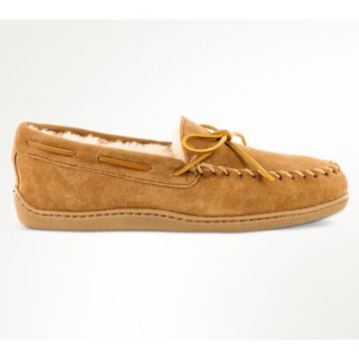 mens hard sole moccasin slippers