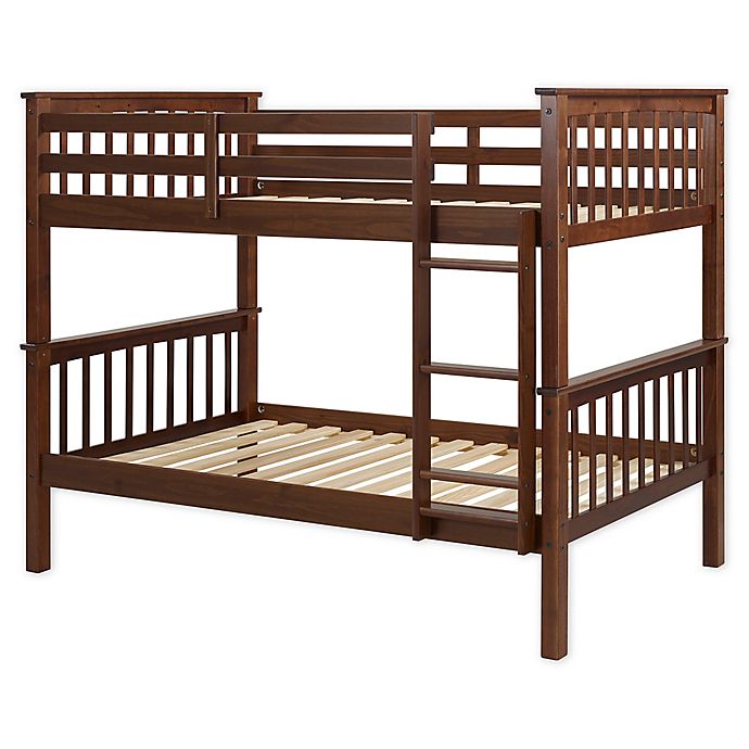 Forest Gate Mission Twin Bunk Bed in Walnut