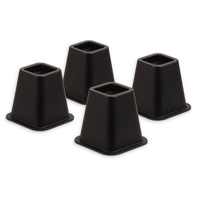 Honey-Can-Do® Bed Risers in Black (Set of 4)