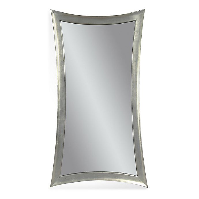 Bassett 81-Inch x 45-Inch Thoroughly Modern Hourglass-Shaped Floor Mirror in Silver