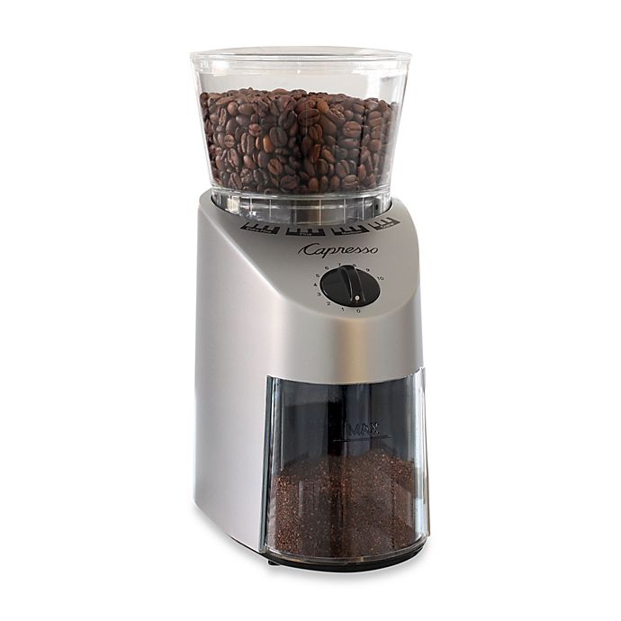 Capresso® Infinity Silver Conical Burr Coffee Grinder