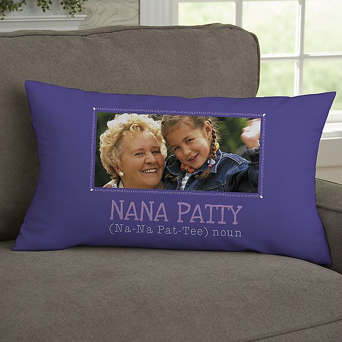 Definition of Grandma Personalized Lumbar-Photo Pillow