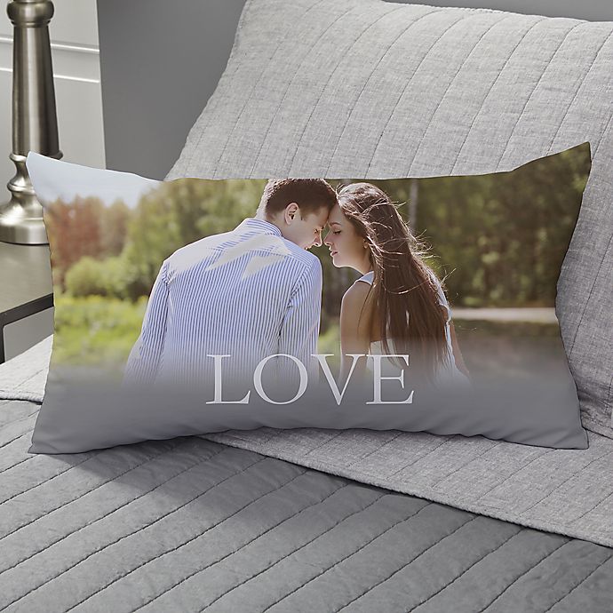 LOVE Personalized Lumbar Throw Pillow