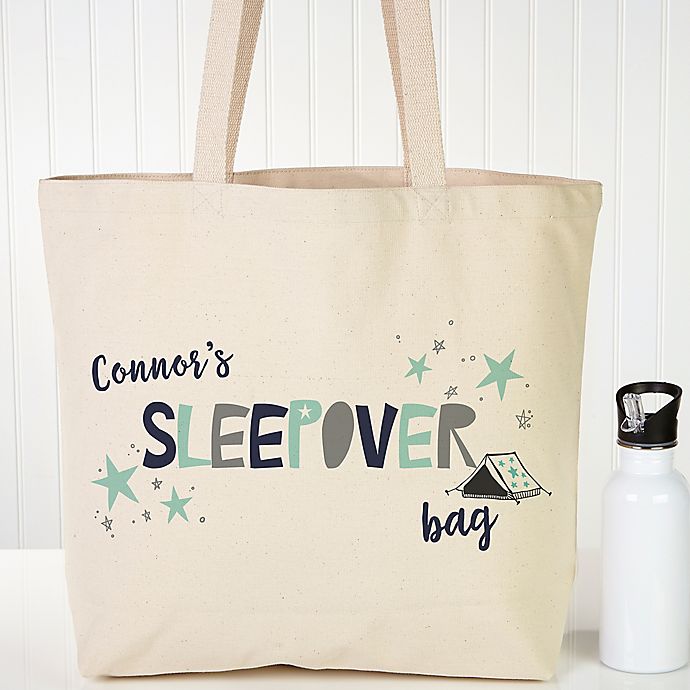 Boys Sleepover Personalized Tote Bag