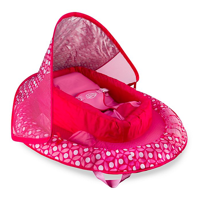 Infant Baby Spring Float with Sun Canopy in Pink