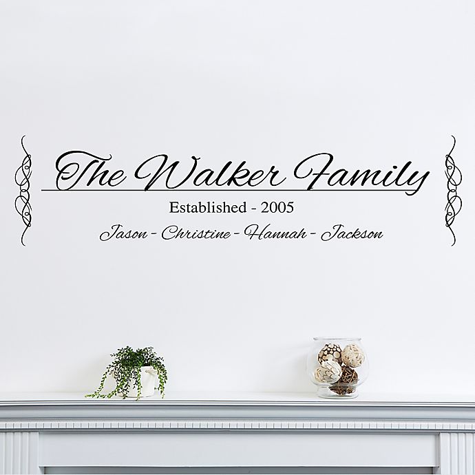 Our Family 48-Inch x 12-Inch Vinyl Wall Art