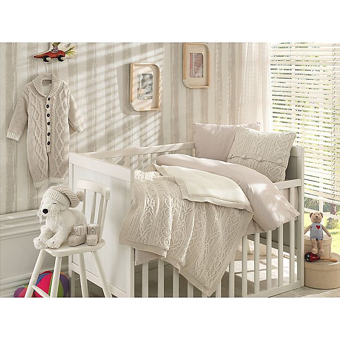 Nipperland® 6-Piece Boutique Crib Bedding Set in Beige