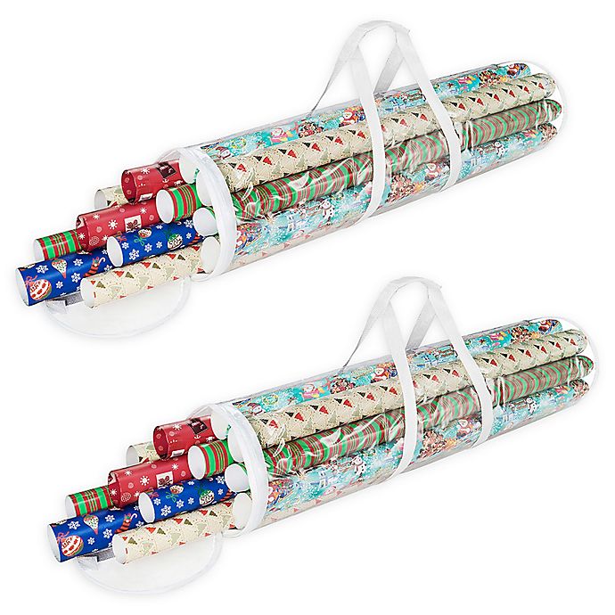 Elf Stor Clear Wrapping Paper Storage Box (Pack of 2)