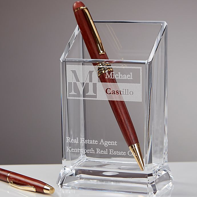 Sophisticated Style Personalized Acrylic Pen & Pencil Holder