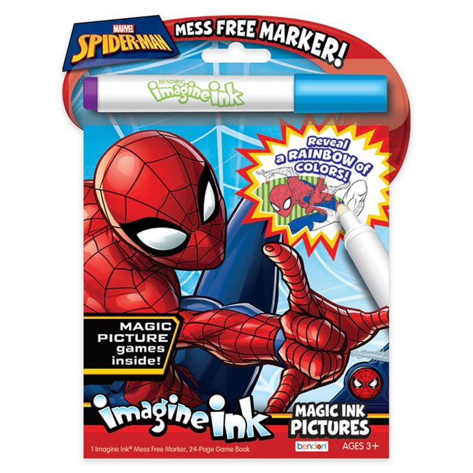 Nickelodeon Spiderman Imagine Ink Magic Marker And Activity Book Buybuy Baby